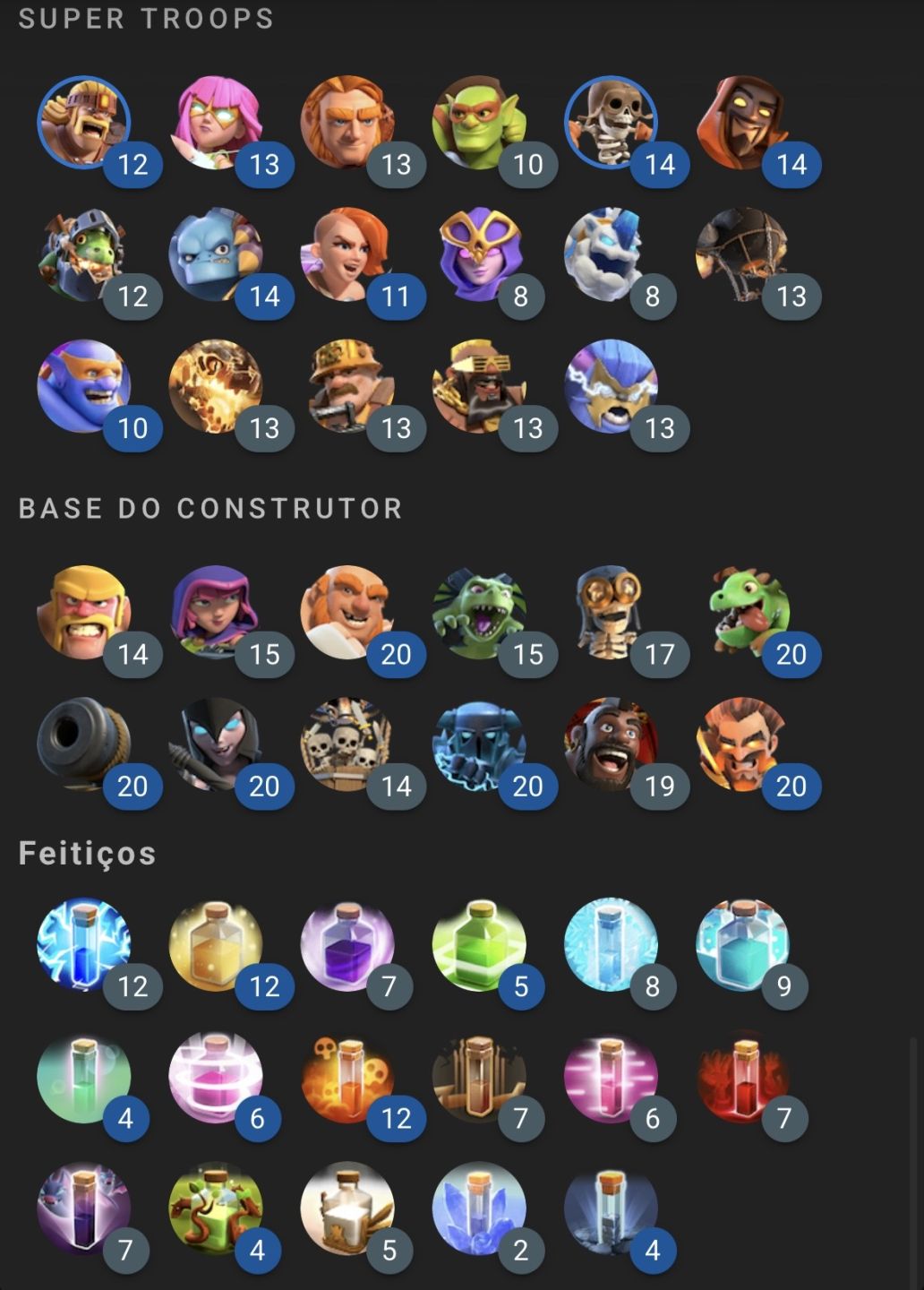 CoC CV18 95% FULL + Conta de Clash Royale Recheada com 12030 Troféus! OFERTAS ON