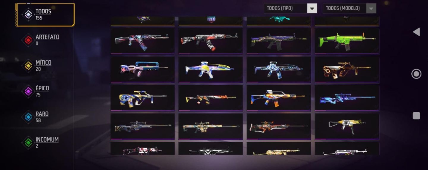 Conta free fire+ 6 anos
