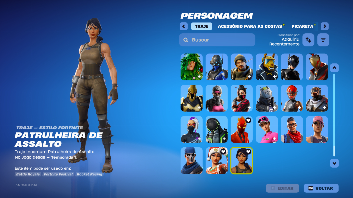 Conta de fortnite desde o cap 1 temp 6, com skins exclusivas da Playstation