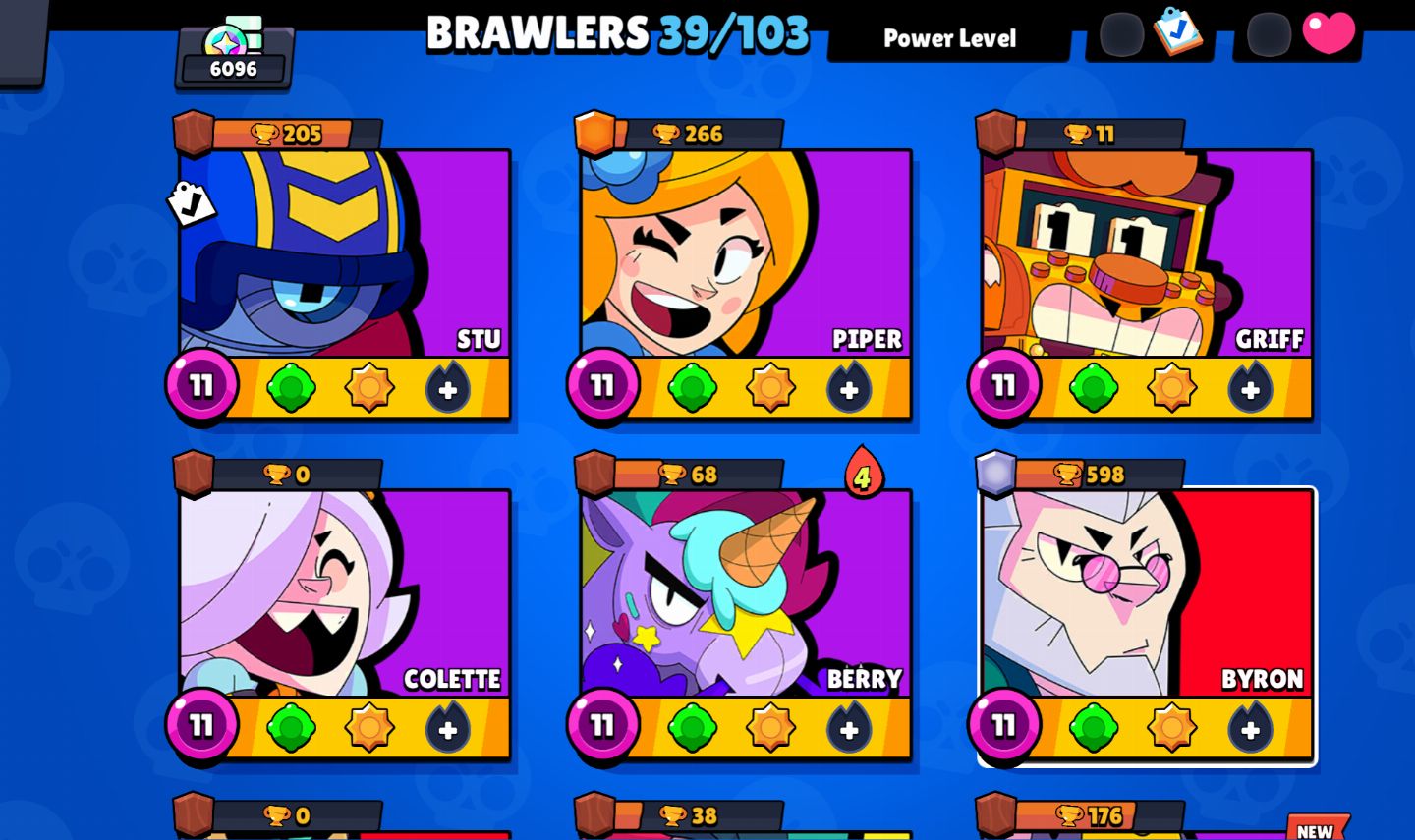 CONTA BRAWL STARS/CHESTER, NAIJIA, SANDY, BYRON pra sair logo