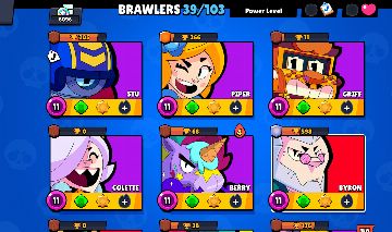 CONTA BRAWL STARS/CHESTER, NAIJIA, SANDY, BYRON pra sair logo