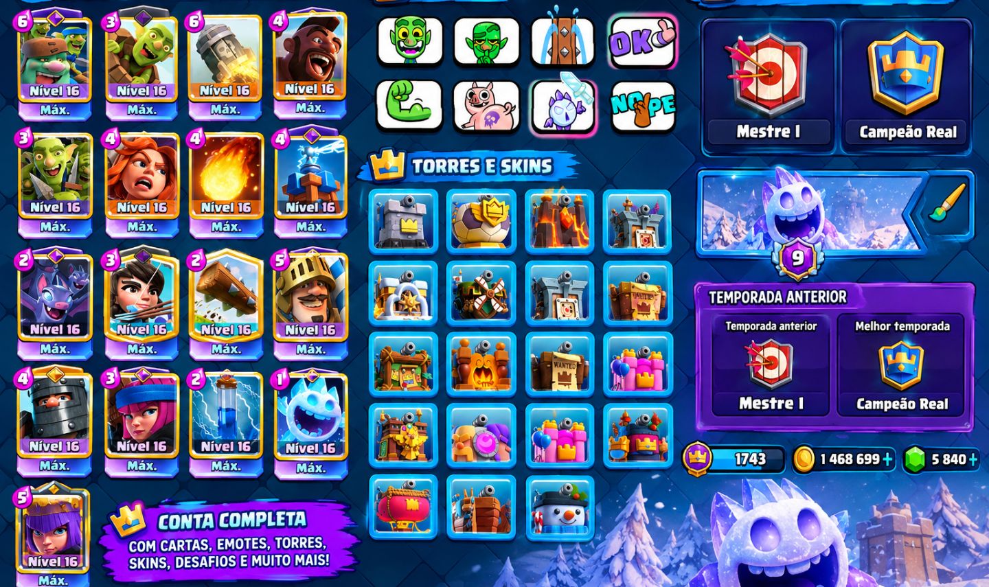 Conta Clash Royale