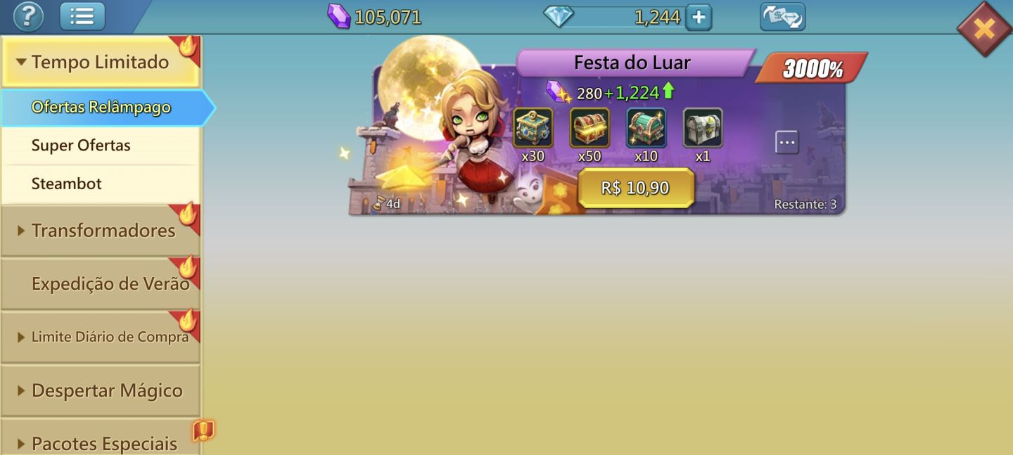 Conta lords mobile 1.500b de poder