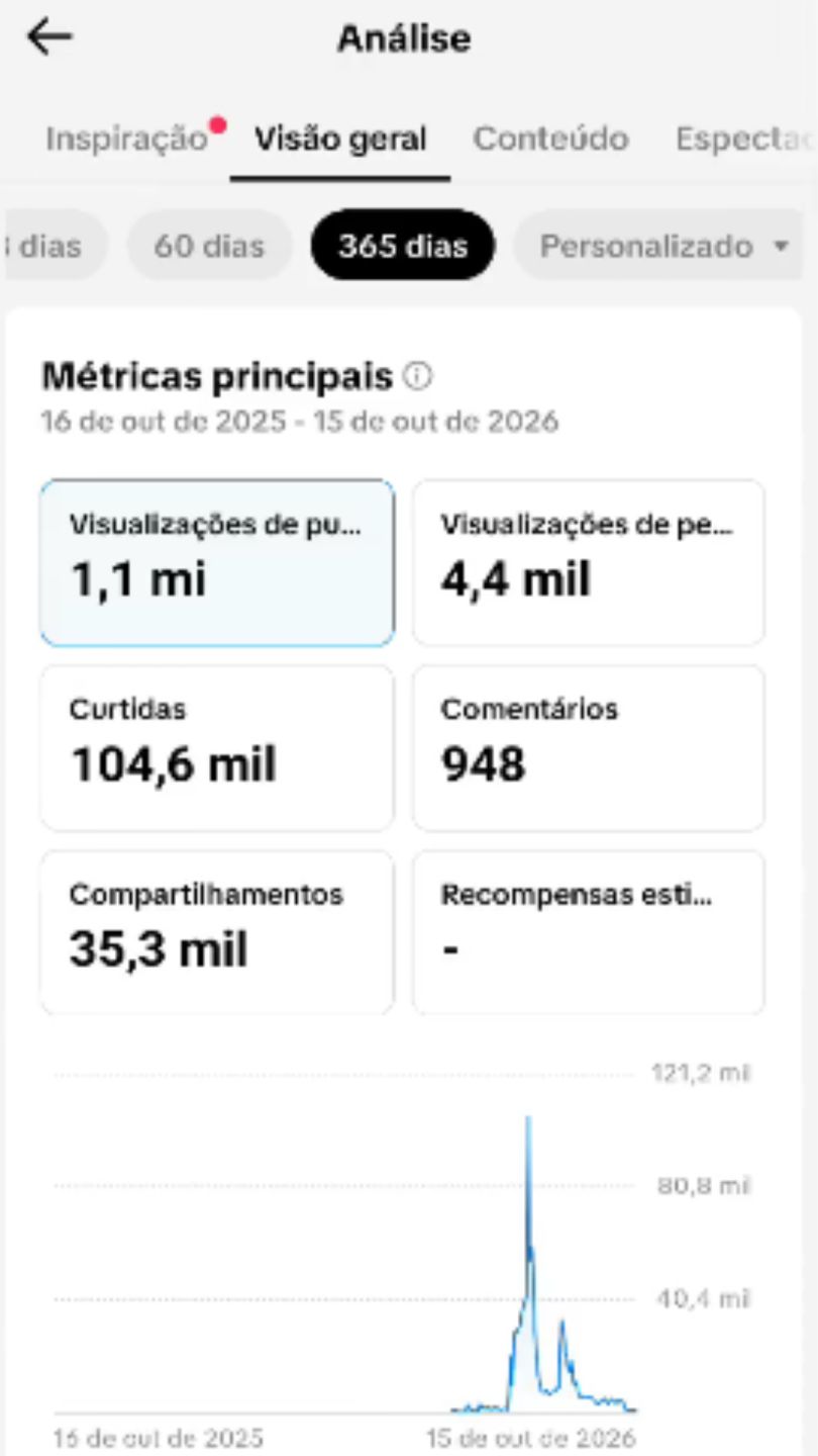 Conta tiktok brasil 33500 seguidores