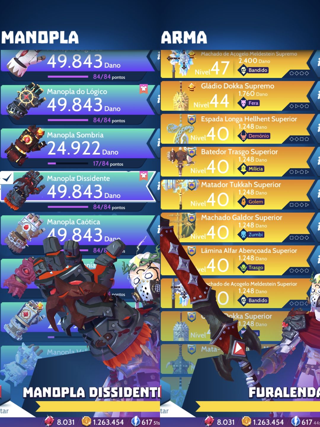 Conta knighthood Full mago