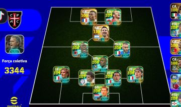 CONTA EFOOTBALL OVER 3344 COM MESSI E CRISTIANO BIG TIME