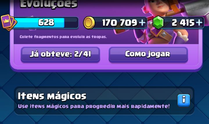 Conta de Clash Royale e brawl para iniciantes já tendo uma boa quantia de gemas!