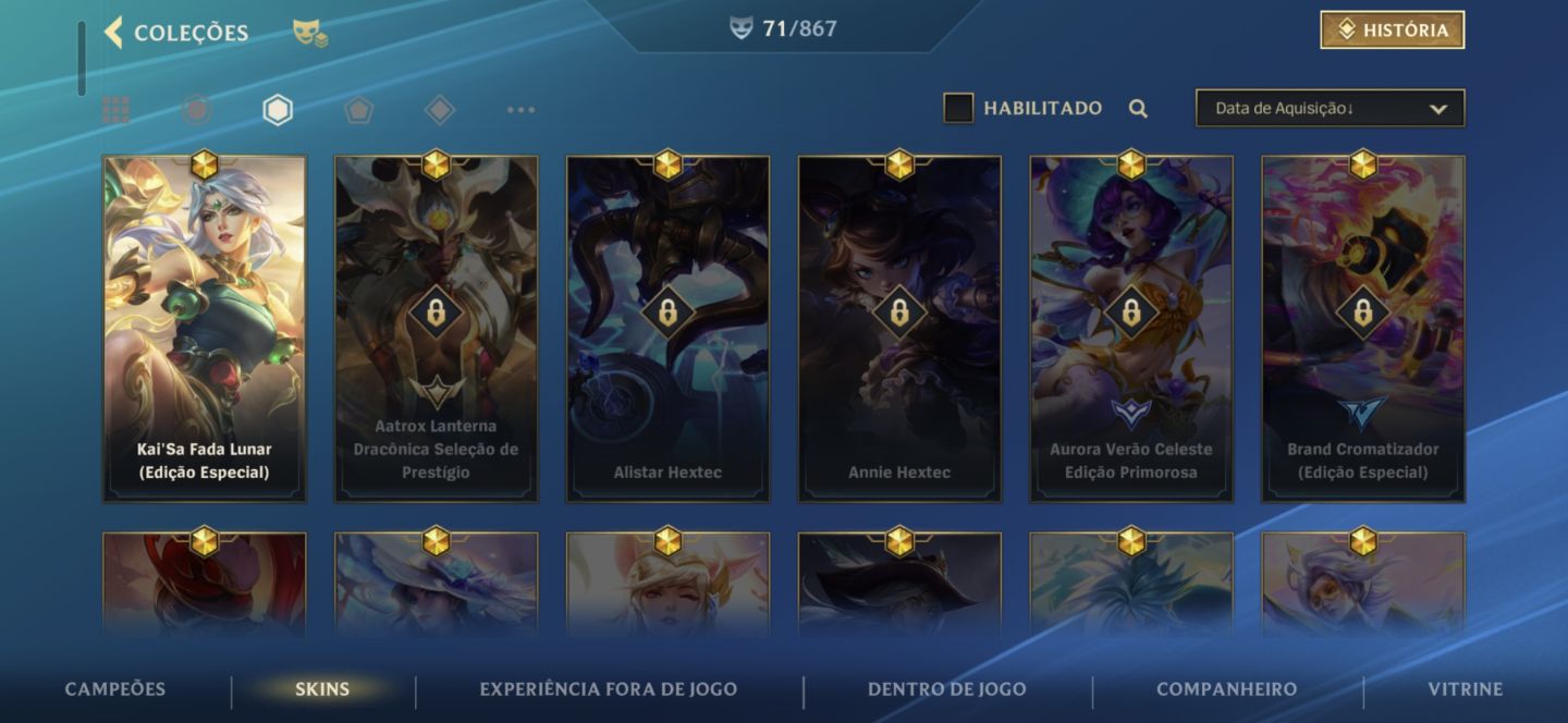 CONTA DE WILD COM LENDA E MONARCA