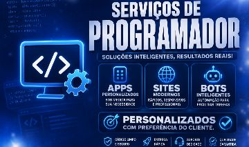 SERVIÇO PROGRAMADOR | SEU APP/SITE OU BOT