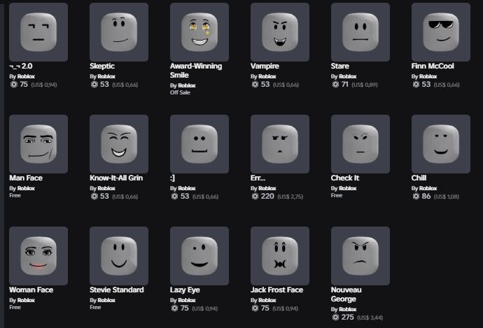 Conta Roblox com muitos itens e progresso