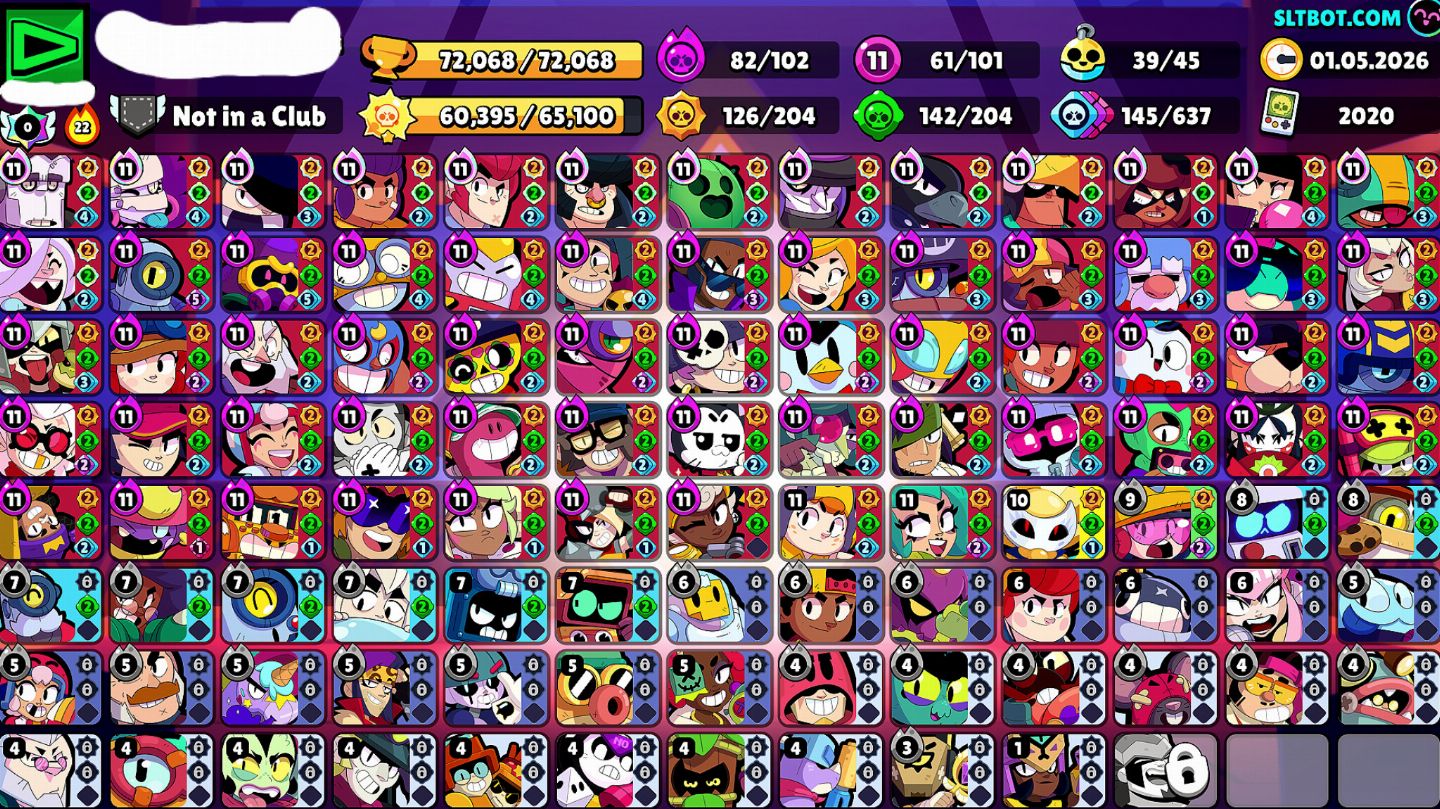 Conta de Brawl Stars com 75k de Blings!!!