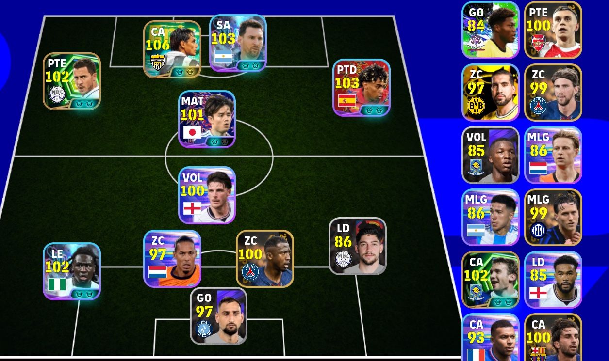 Conta de efootball melhores jogadores