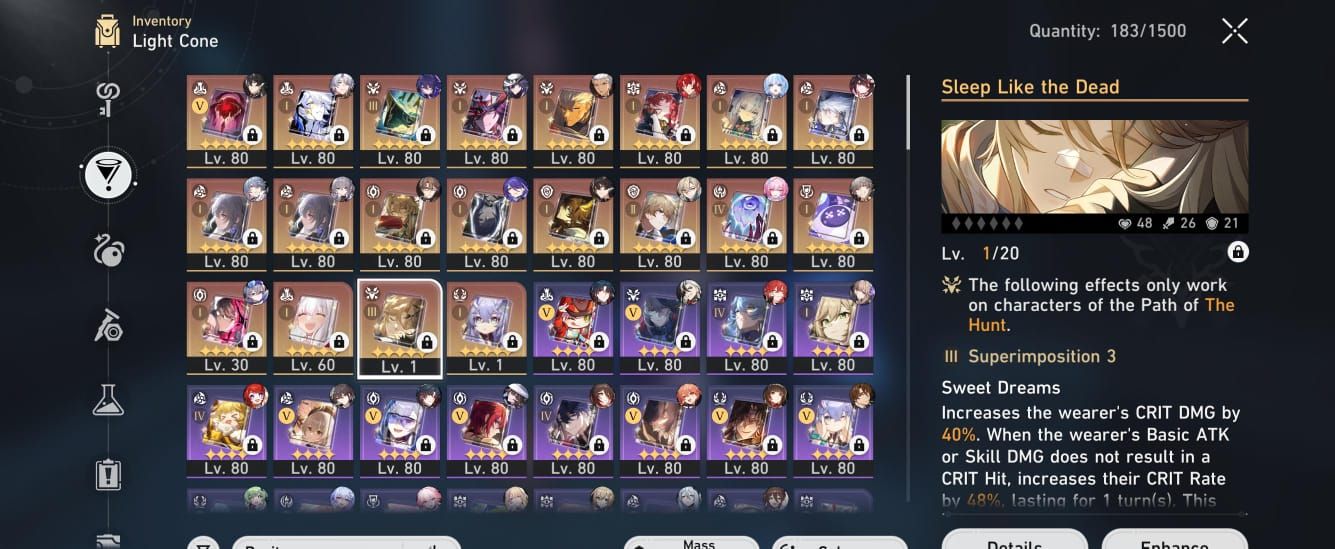 Conta c/ 33 personagens t5 + vários eidolons, Pet Exclusivo, +15 Cone de Luz e +