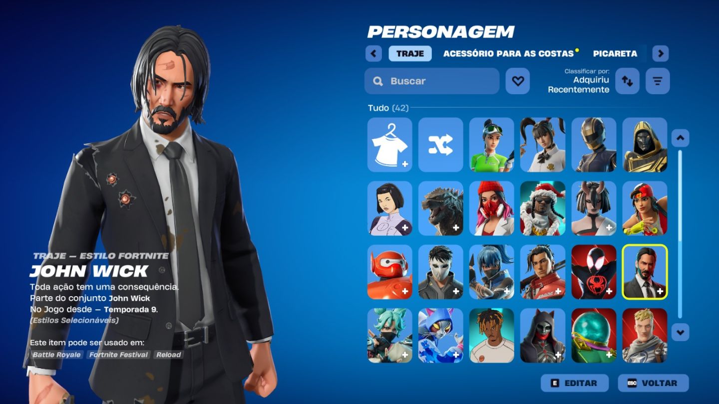 CONTA DE FORTNITE COM 40 SKINS | John Wick | PROMOÇÃO!