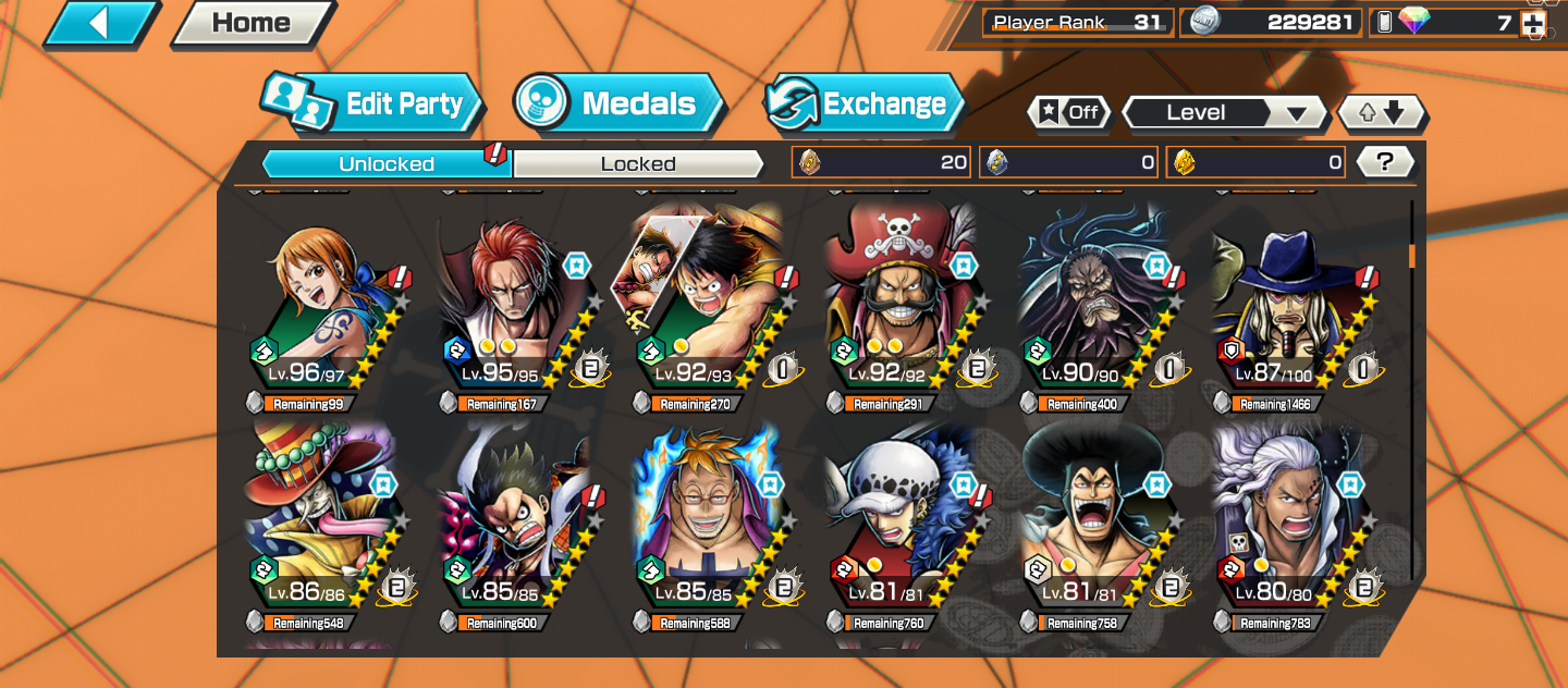 CONTA ONE PIECE BOUNTY RUSH