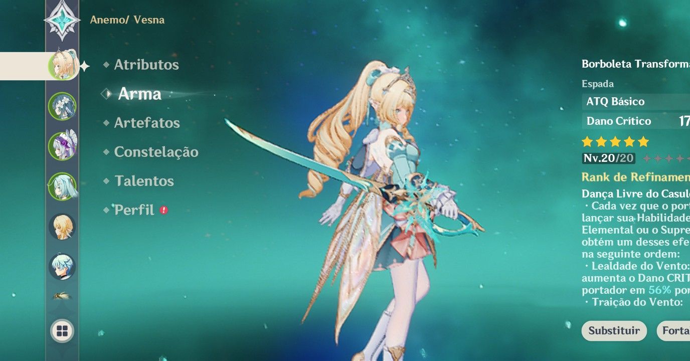 Conta Genshin C/Vodyanitsa + VesnaC1 + MIZUKI