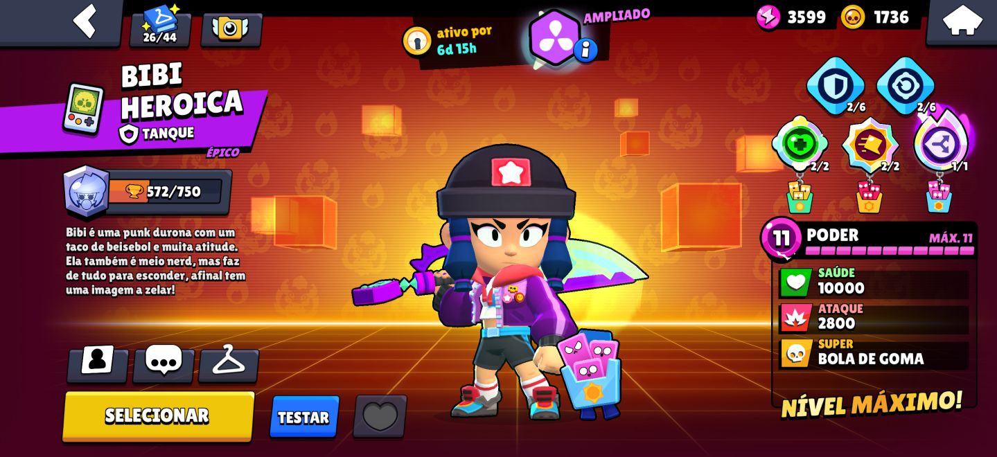 Conta de 2020 com Skins raríssimas do BrawlStars