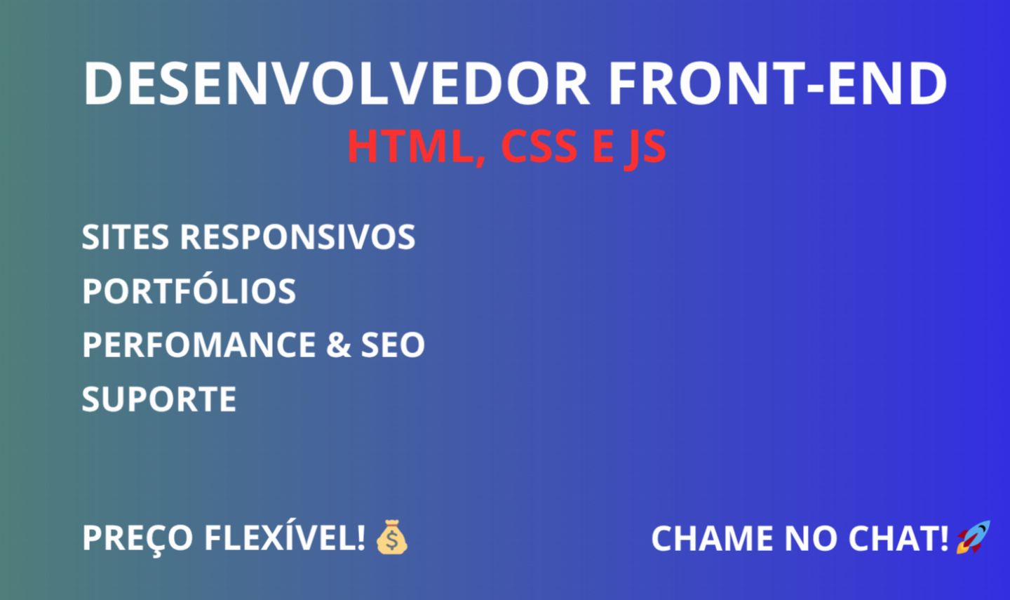 CRIO SITES OU PORTFÓLIOS DA MANEAIRA QUE VOCÊ QUISER!