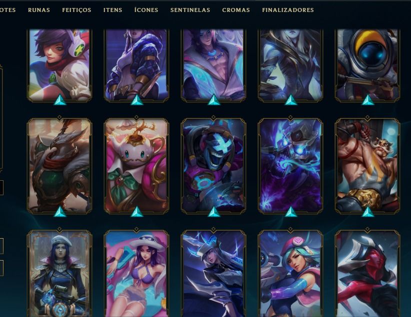 Conta platina com muita skin top
