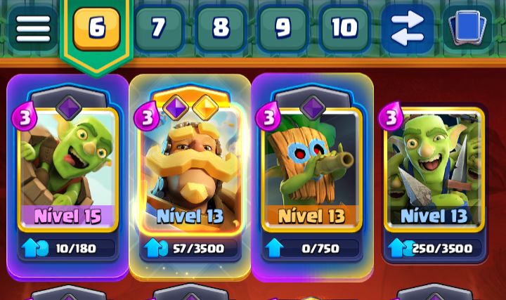 Conta Clash Royale arena 20 deck log bait
