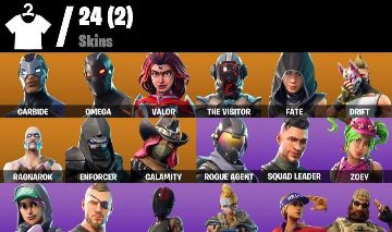 CONTA FORTNITE COM OMEGA, ATEMPORAL, RAGNAROK, 1.050 V-BUCKS E 24 SKINS