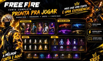 Conta de free fire com ótimo custo benefício, com ótimos itens para gameplay