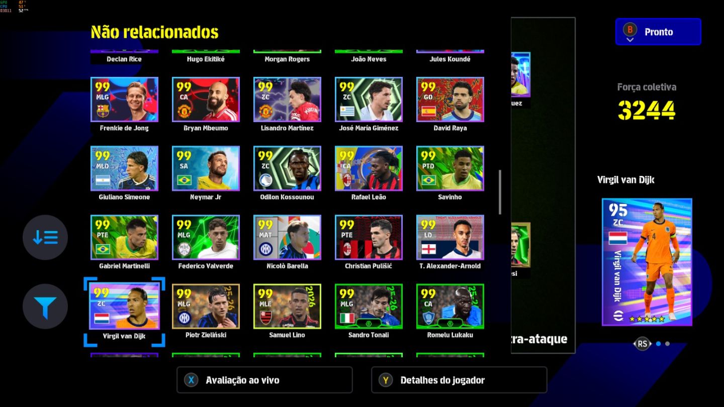 Conta PC Steam Del Piero Blitz 107, Totti 108, James R. 105 Blitz e CIA