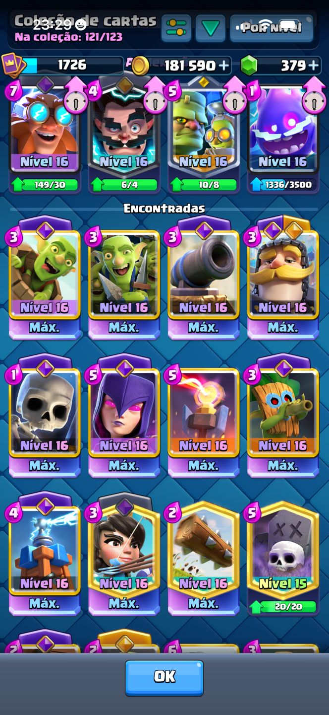 CONTA CLASH ROYALE MUITO UPADA