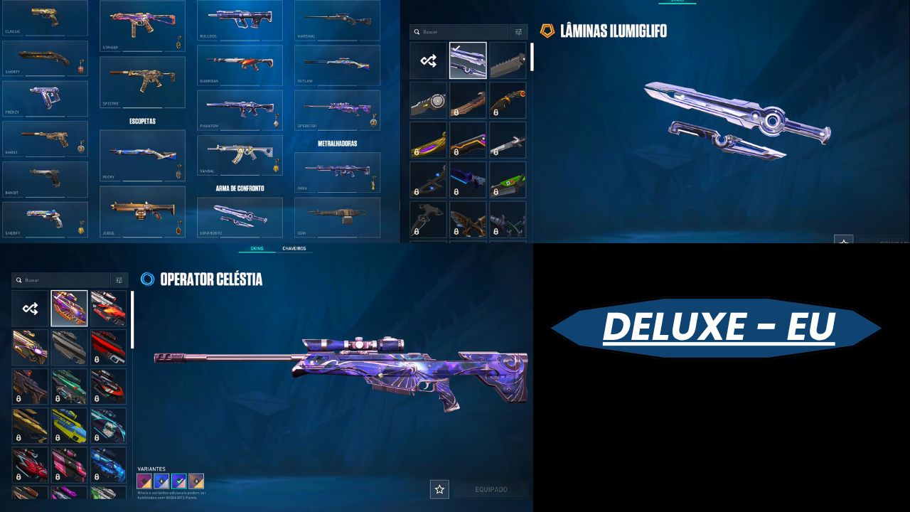 ENTREGA AUTOMATICA / CONTAS DE VALORANT COM SKINS / MELHORES PREÇO DO MERCADO!