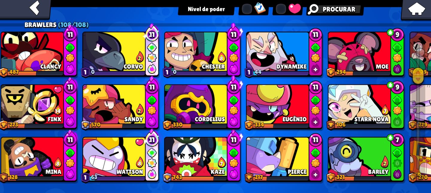 Conta BRAWL STARS muito boa!! Olhem as fotos!!!