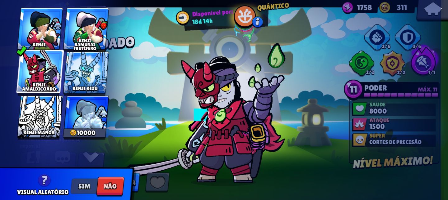 CONTA BRAWL STARS RARA