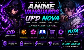 SERVIÇOS ANIME VANGUARDS | TOKENS, MEMÓRIAS, FAMILIARES, UNITS E WORLDLINE