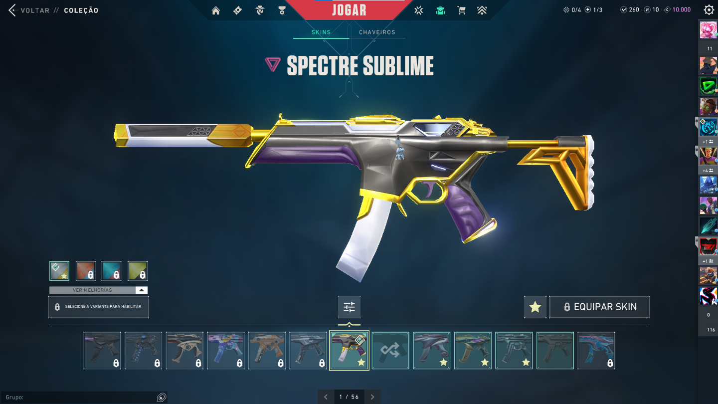 Conta de Valorant com diversas skins
