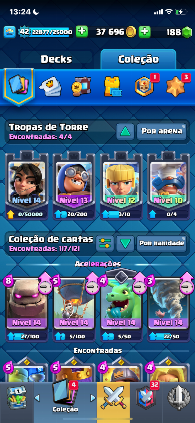 CONTA DE CLASH ROYALE BOA PARA INICIANTES !