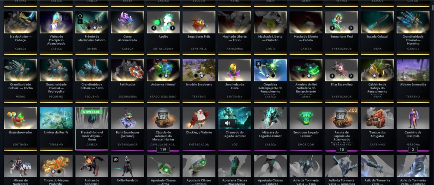 CONTA DOTA 2 COM ARCANA VOID,SHAKER RAZOR,IO ENTRE OUTRAS.