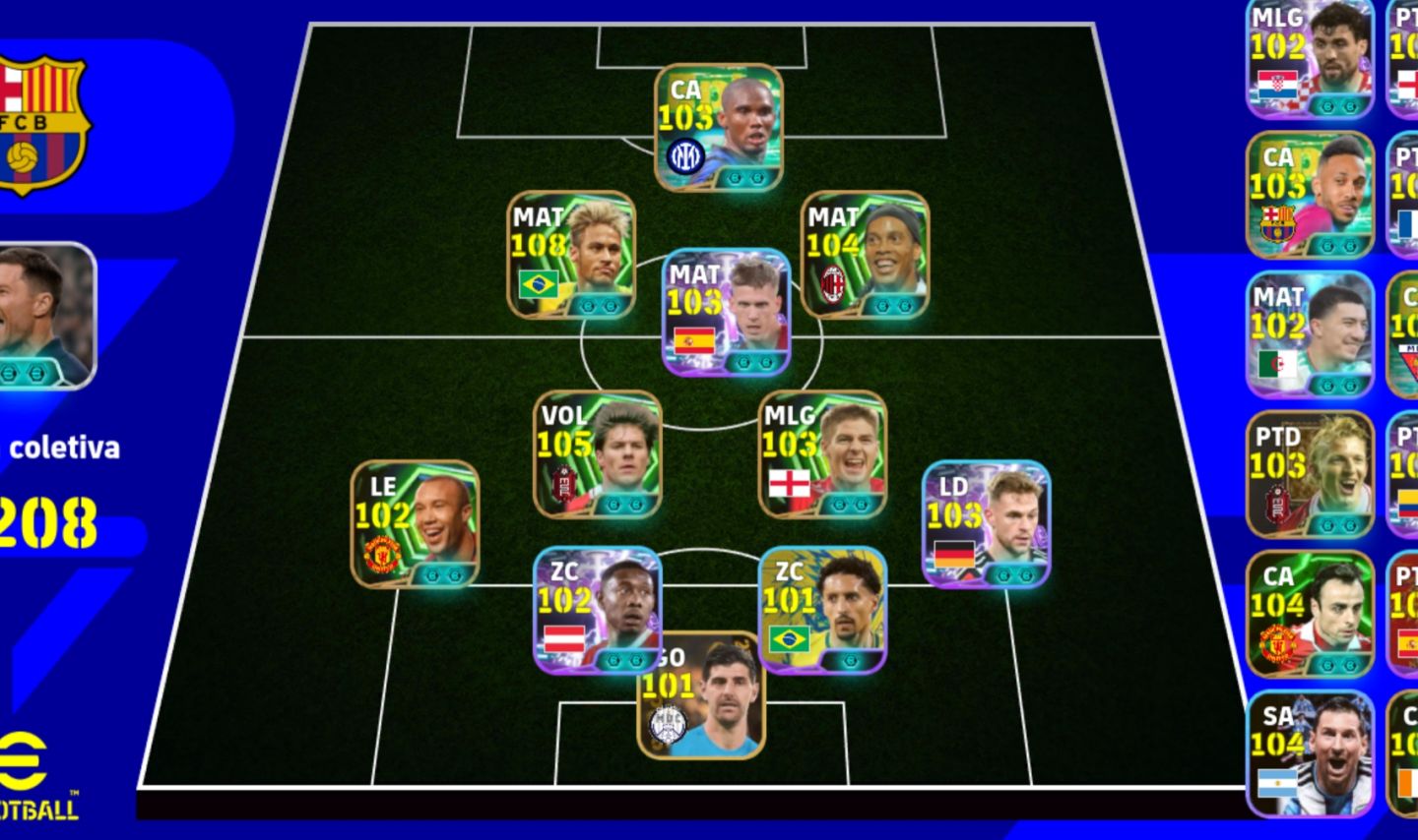 Conta de efootball de neymar 107 muito bom