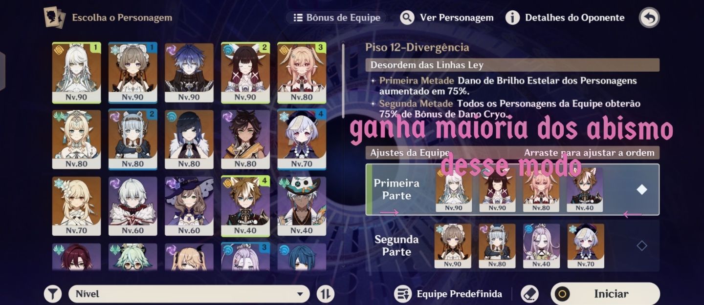 Conta Genshin AR56 - 4 Times (2 Lunar + 2 Stellar)
