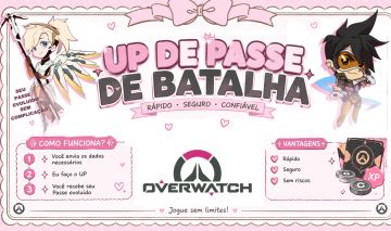 [ MELHOR PREÇO ] | Overwatch | UP de Passe de Batalha + Serviços Diversos