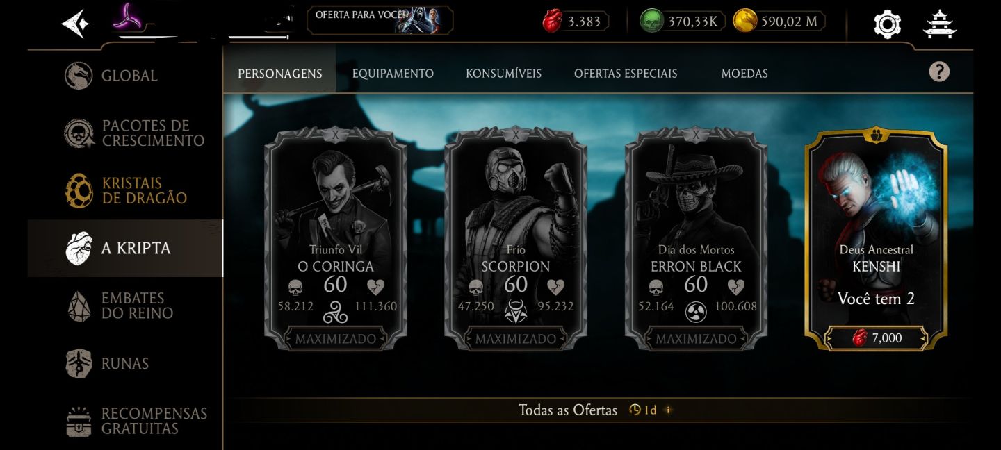CONTA MK MOBILE END-GAME | 370K ALMAS | 101K RUBIS | FULL FX: DIAMANTE+ÉPICOS