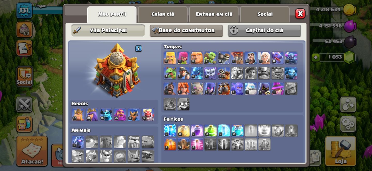 CONTA CLASH OF CLANS CV 16