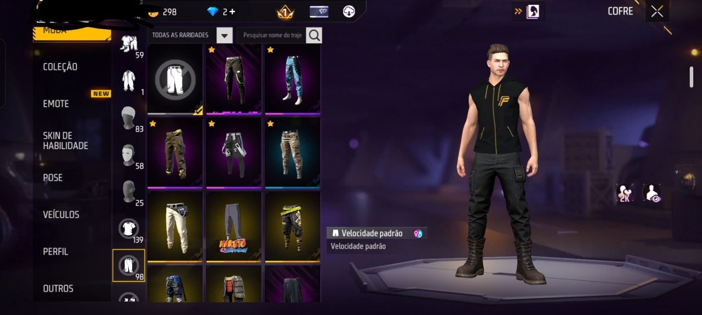 Conta de Free fire com 6 anos de idade