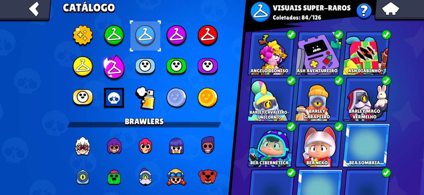 Conta BrawlStars ENDGAME - 50 LVL 11 - 300 SKINS - FULL BUFFIES - Passe Ativo