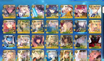 Conta fate grande order - fgo server JP endgame 77 ssrs (88 ssrs com np+)