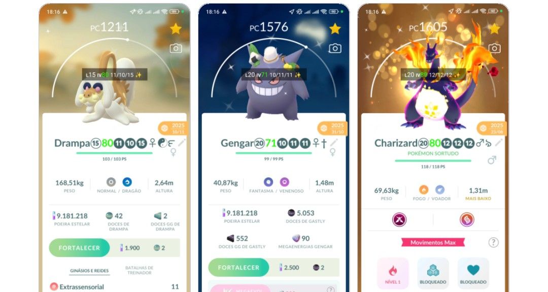 CONTA POKÉMON GO NV 72, 18 LENDÁRIOS SHINYS, 03 RAYQUAZA SHINYS,PIKACHU LIBRE