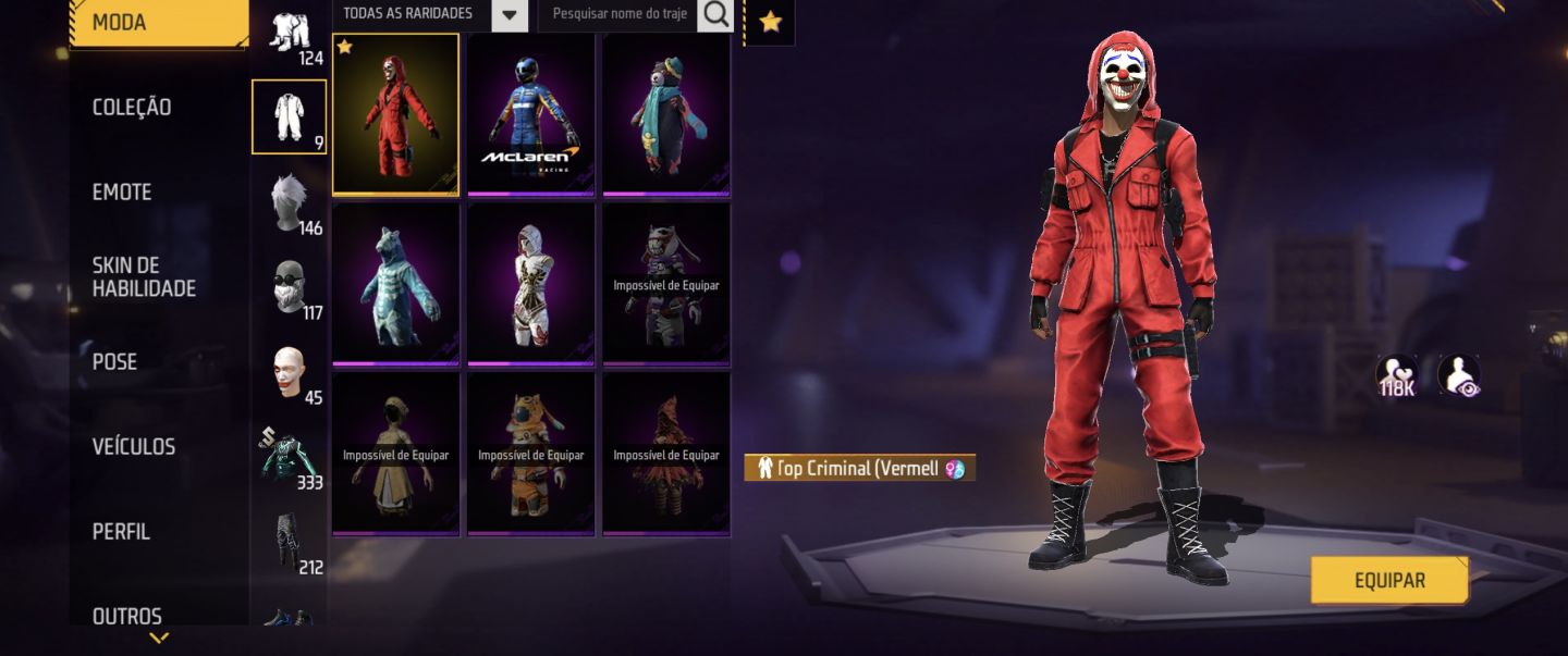 CONTA COM SOMBRA ROXA, BARBINHA, EVOLUTIVA + MELHORES ATT DO JOGO TROCA NICK
