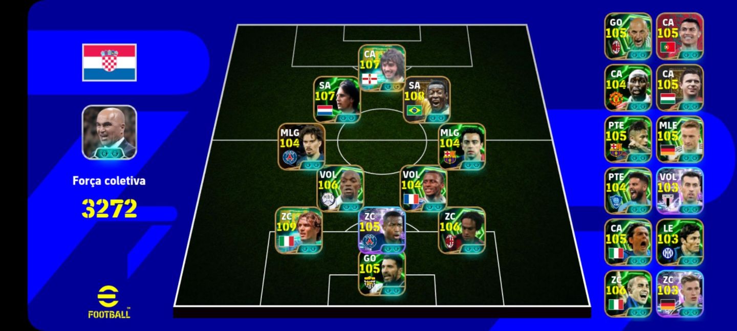 CONTA DE EFOOTBALL / TIME META / FULL / BANCO COMPLETO !!!