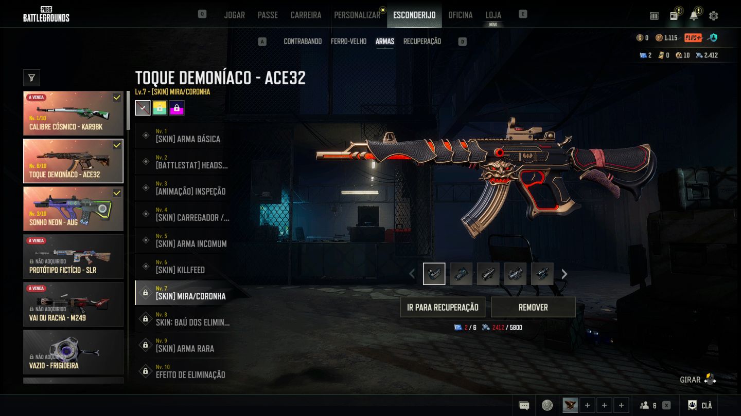 CONTA PUBG STEAM -3 PROGRESSIVAS+SMOKE+PLUS+GLASYA N2 - VALOR BAIXO