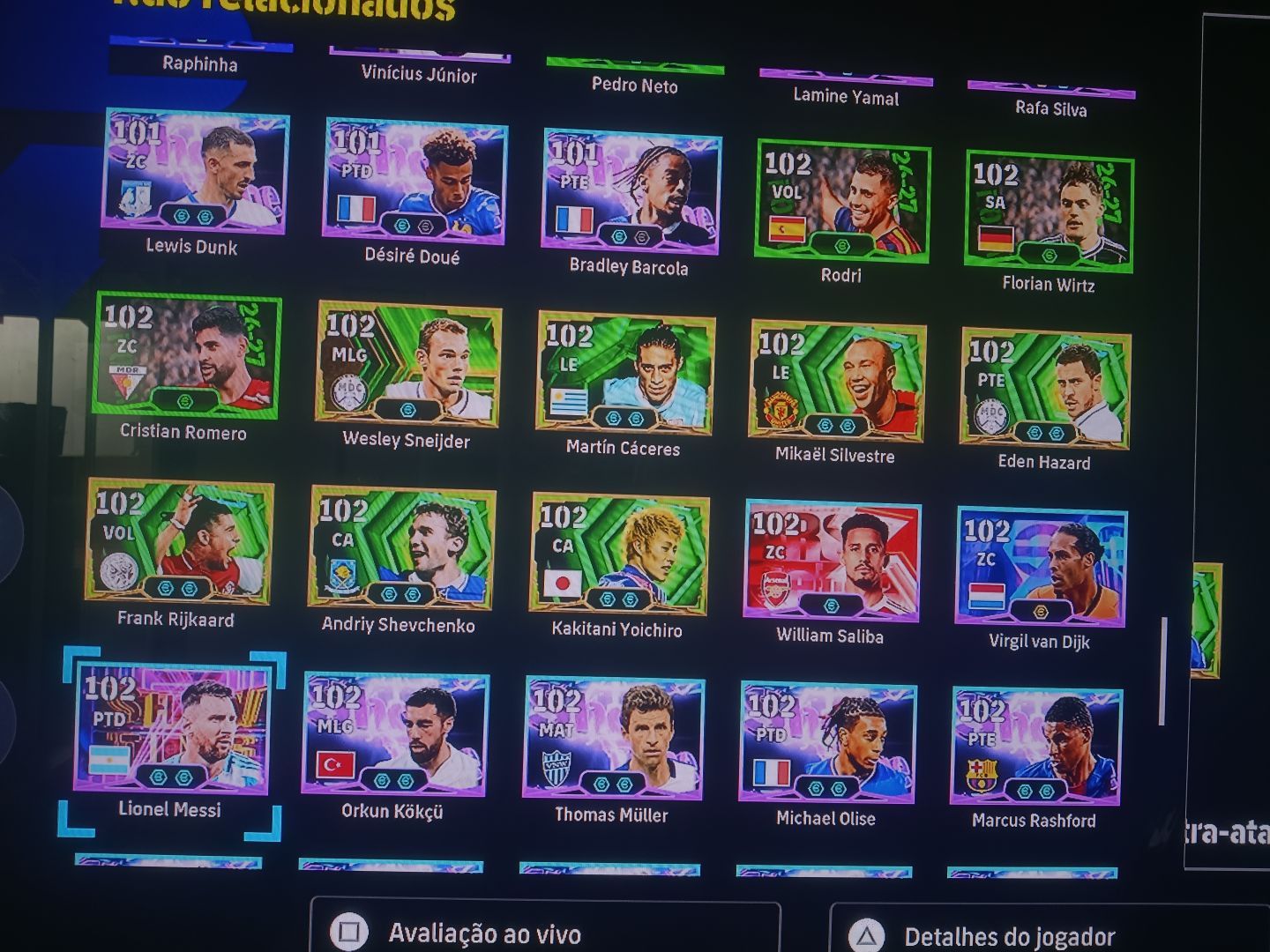 Conta Efotball PSN CR7 + IBRA + Gulit + trio francês