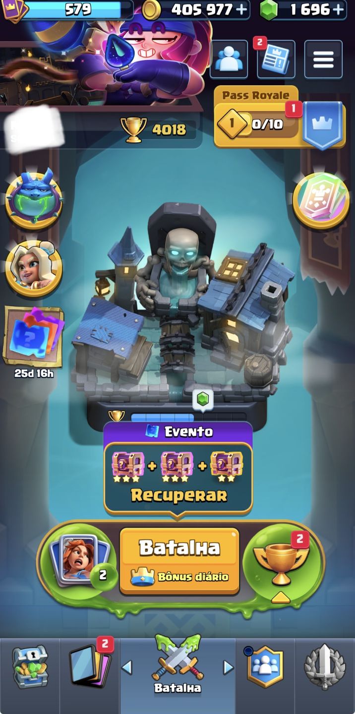 CONTA CLASH ROYALE ARENA 12 + 400k moedas + 1700 gems