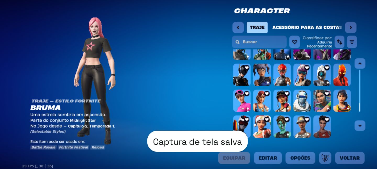 Fortnite com diversas skins!